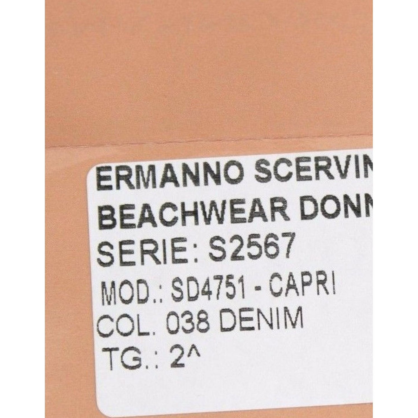 Ermanno Scervino Beachwear Blue Jeans Capri Pants Cropped SIG12454-2