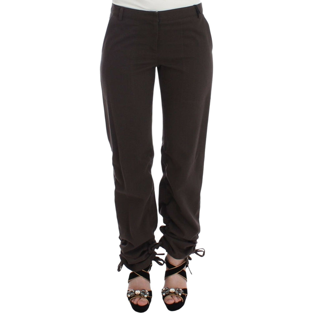 Ermanno Scervino Brown Chinos Casual Dress Pants Khakis MOM26757-1