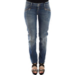 Ermanno Scervino Blue Slim Jeans Denim Pants Straight Stretch SIG12687-1
