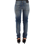 Ermanno Scervino Blue Slim Jeans Denim Pants Straight Stretch SIG12687-1