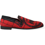Dolce & Gabbana Red Black Torero Loafers Slippers Men Shoes MV5428-39