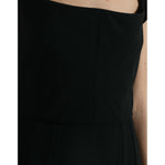 Dolce & Gabbana Black Cady Viscose Sleeveless Dress DR281055-46