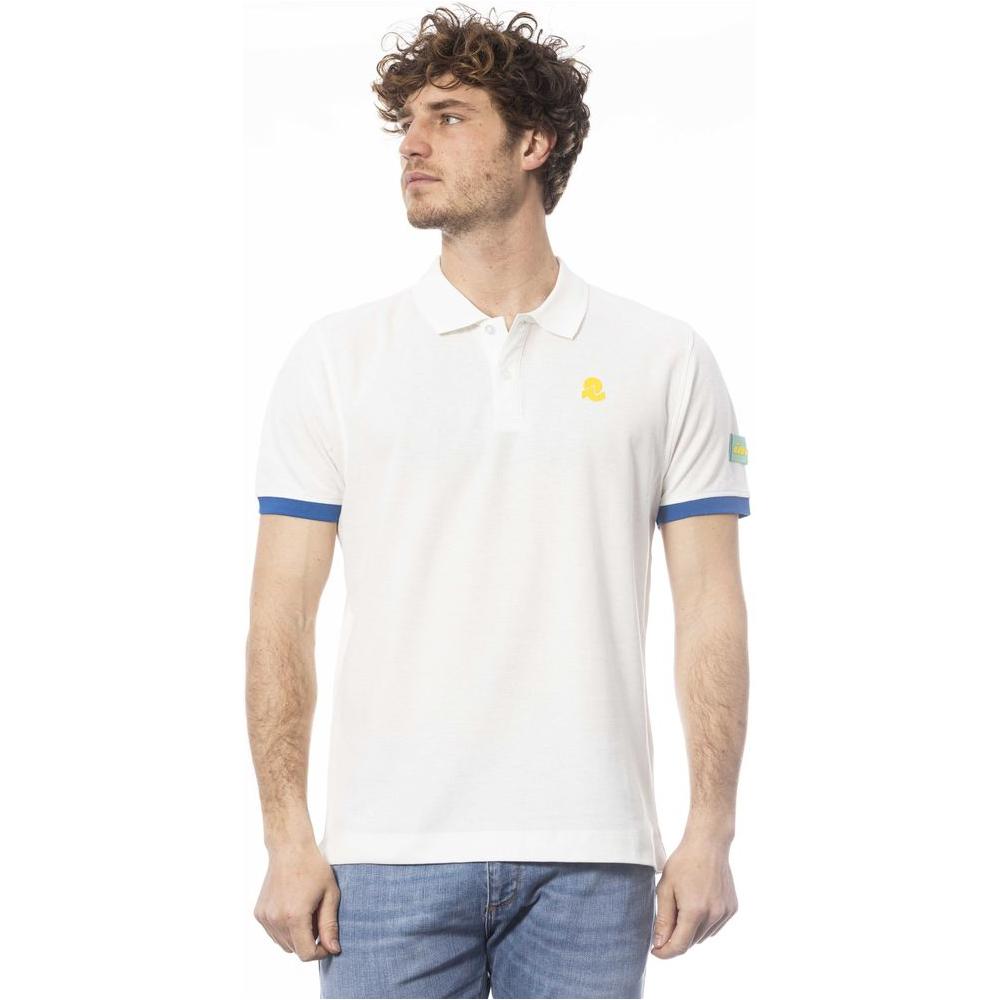 Invicta White Cotton Men Polo Shirt IN-24062-S