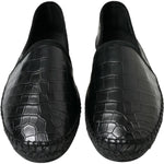 Dolce & Gabbana Black Exotic Leather Espadrilles Slip On Shoes MV5404-43