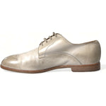 Dolce & Gabbana White Distressed Leather Derby Dress Shoes MV5501-43.5