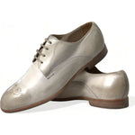 Dolce & Gabbana White Distressed Leather Derby Dress Shoes MV5501-43.5
