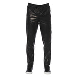 Trussardi Black Lamb Leather Men Trouser TR-24082-IT44 | XS