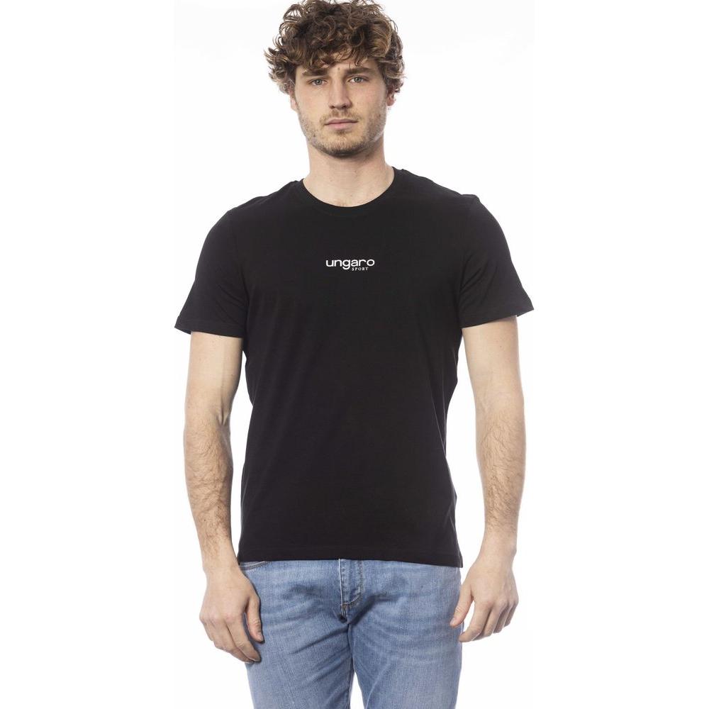 Ungaro Sport Black Cotton Men T-Shirt UN-24067-M