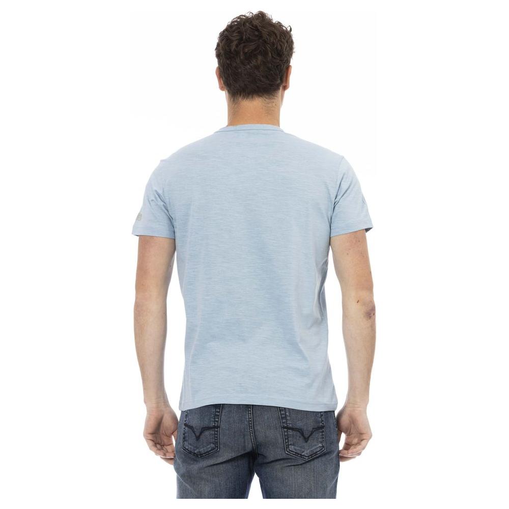 Trussardi Action Light Blue Cotton Men T-Shirt TR-24181-S