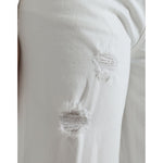 Dolce & Gabbana White Cotton Cropped Wide Leg Denim Jeans PAN33333-42