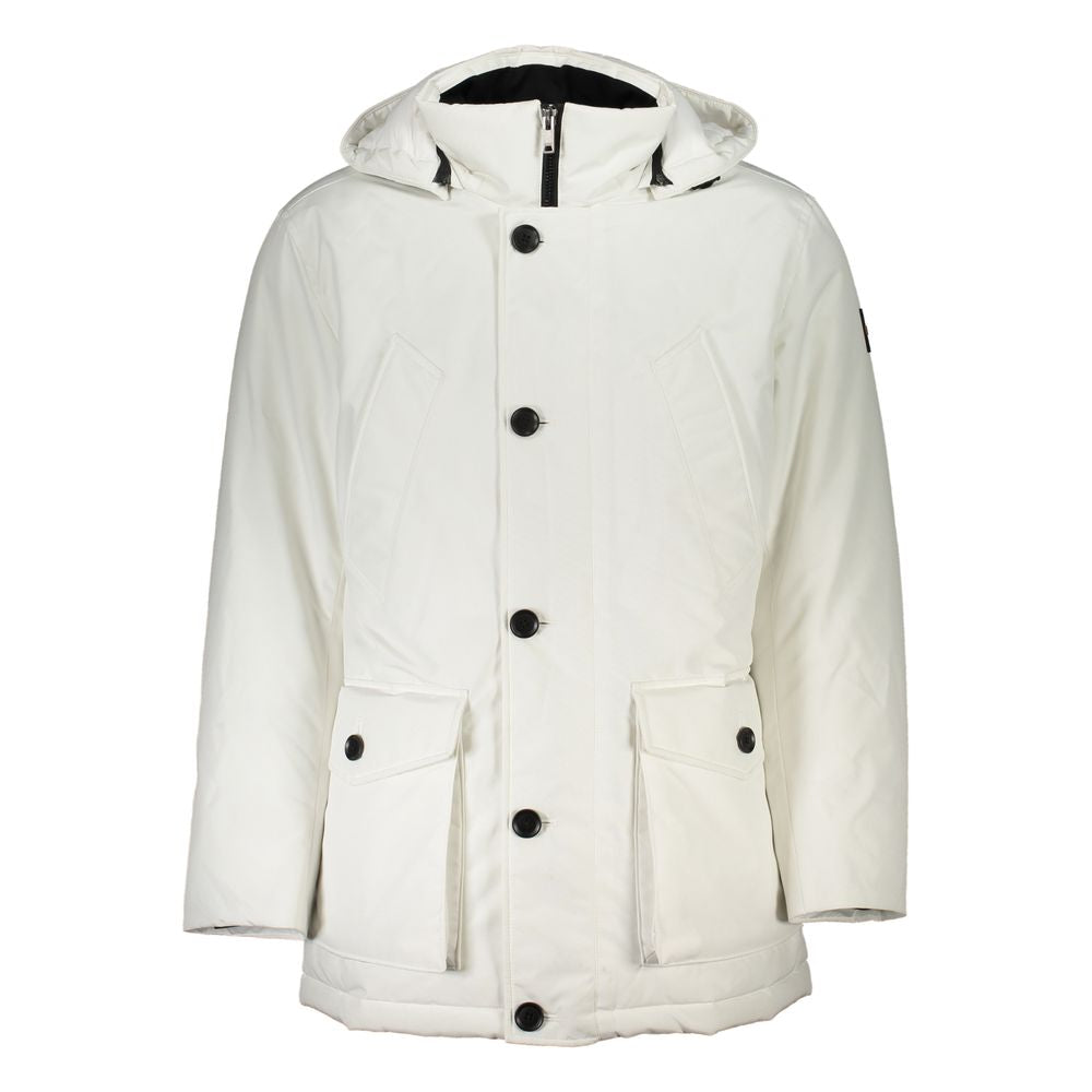 Hugo Boss White Polyamide Men Jacket HU-28102-IT54/XXL-FBB-272
