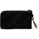 Dolce & Gabbana Black Nylon Logo Plaque Keyring Pouch Clutch Bag BAG1327