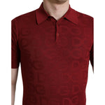 Dolce & Gabbana Maroon Collared Short Sleeve Silk T-shirt TSH84575-44
