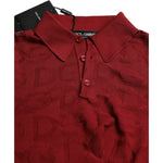 Dolce & Gabbana Maroon Collared Short Sleeve Silk T-shirt TSH84575-44