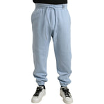 Dolce & Gabbana Light Blue Cotton Sweatpants Men Jogger Pants PAN75064-48