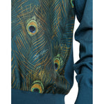 Dolce & Gabbana Green Peacock Feather Pullover Sweater TSH851899-52
