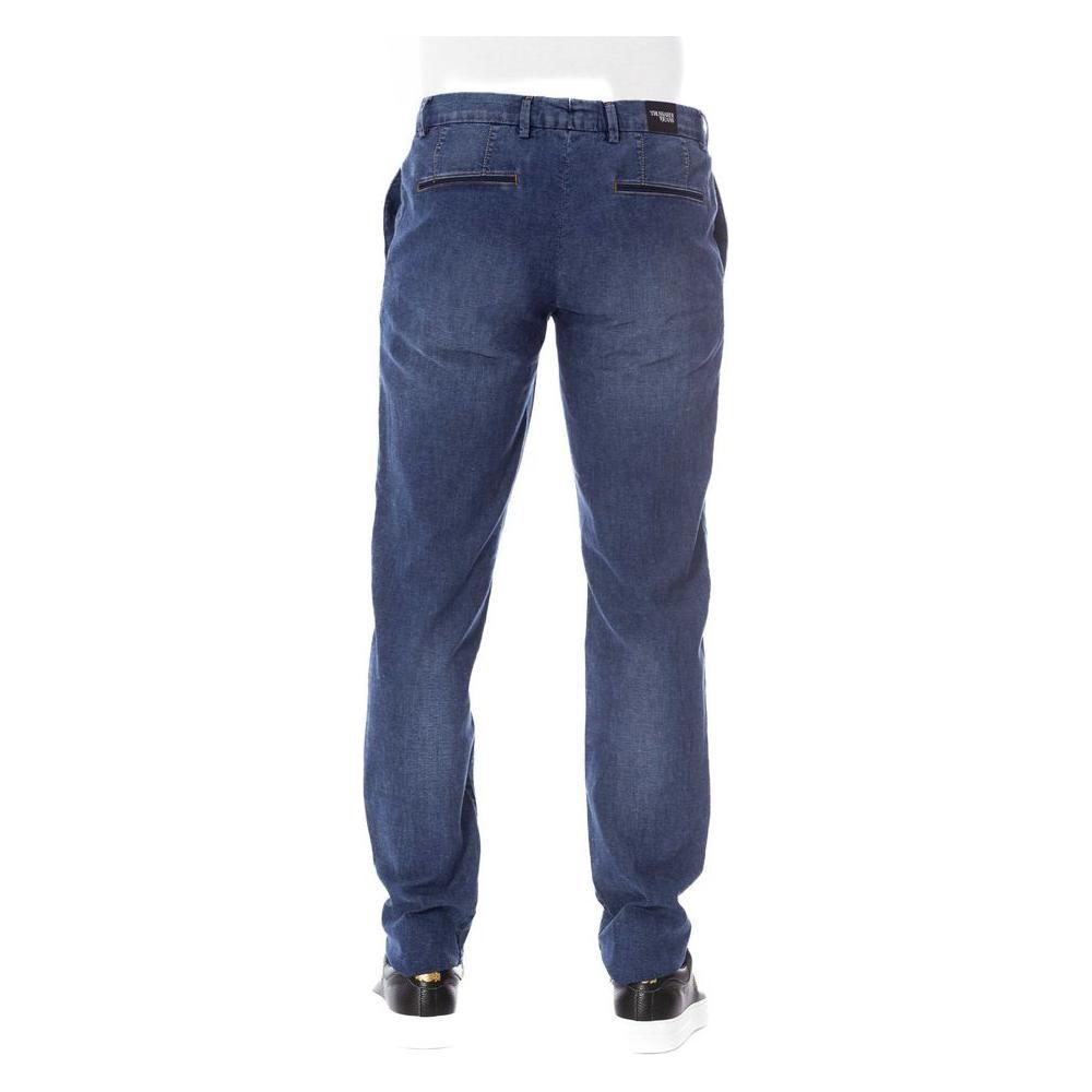 Trussardi Jeans Blue Cotton Men Jeans TR-24107-W60