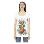 Just Cavalli White Cotton Women T-Shirt JU-24216-S
