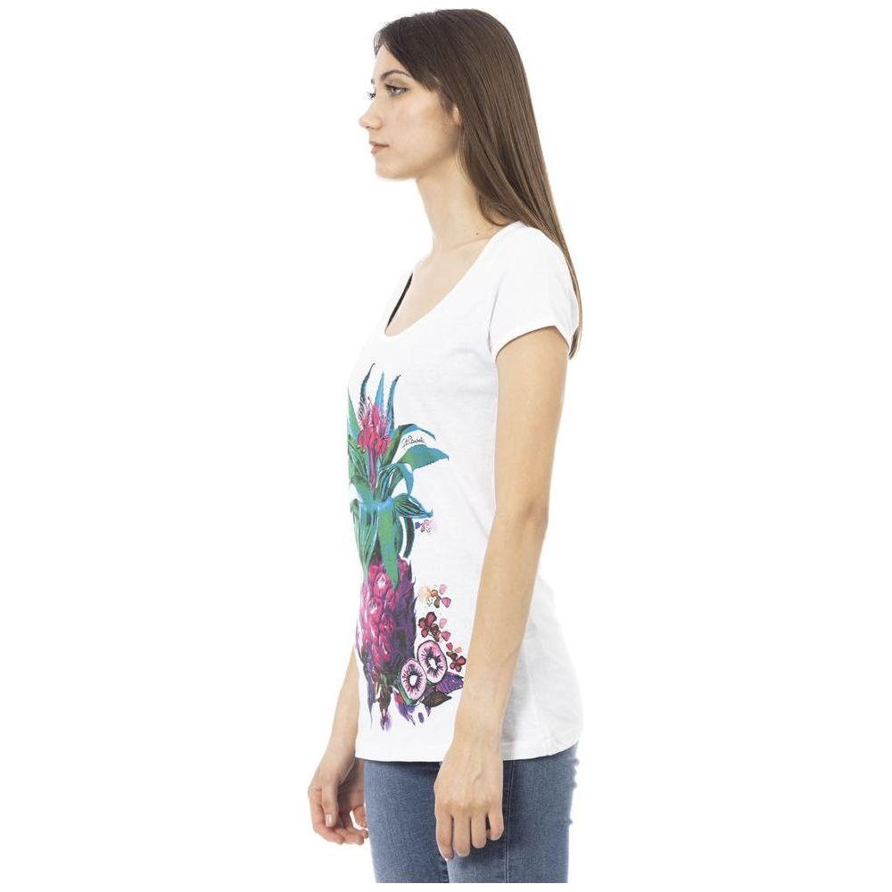 Just Cavalli White Cotton Women Top JU-24217-S