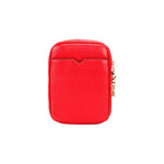 Michael Kors Jet Set Bright Red Pebbled Leather North South Chain Crossbody Bag 73895
