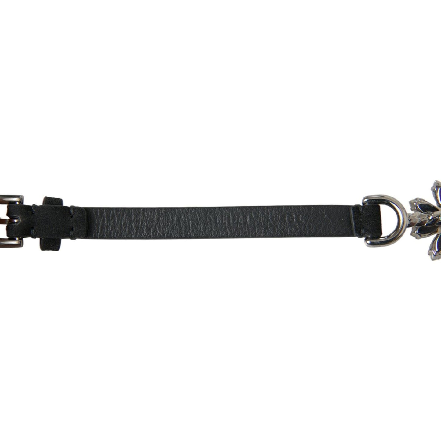 Dolce & Gabbana Black Daisy Crystal Dauphine Waist Belt WMB304-95