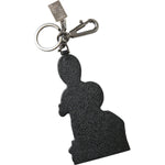 Dolce & Gabbana Leather Dominico Stefano #DGFAMILY Logo Badge Keychain SMY101350