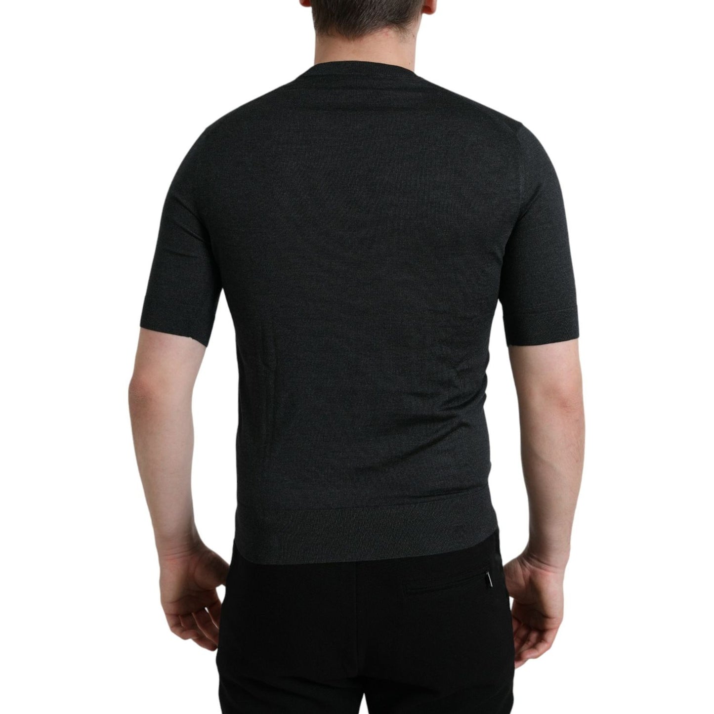 Dolce & Gabbana Dark Gray Crew Neck Short Sleeves T-shirt TSH84602-44