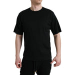 Dolce & Gabbana Black Logo Embossed Crew Neck Short Sleeves T-shirt TSH84609-44