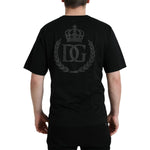 Dolce & Gabbana Black Logo Embossed Crew Neck Short Sleeves T-shirt TSH84609-44