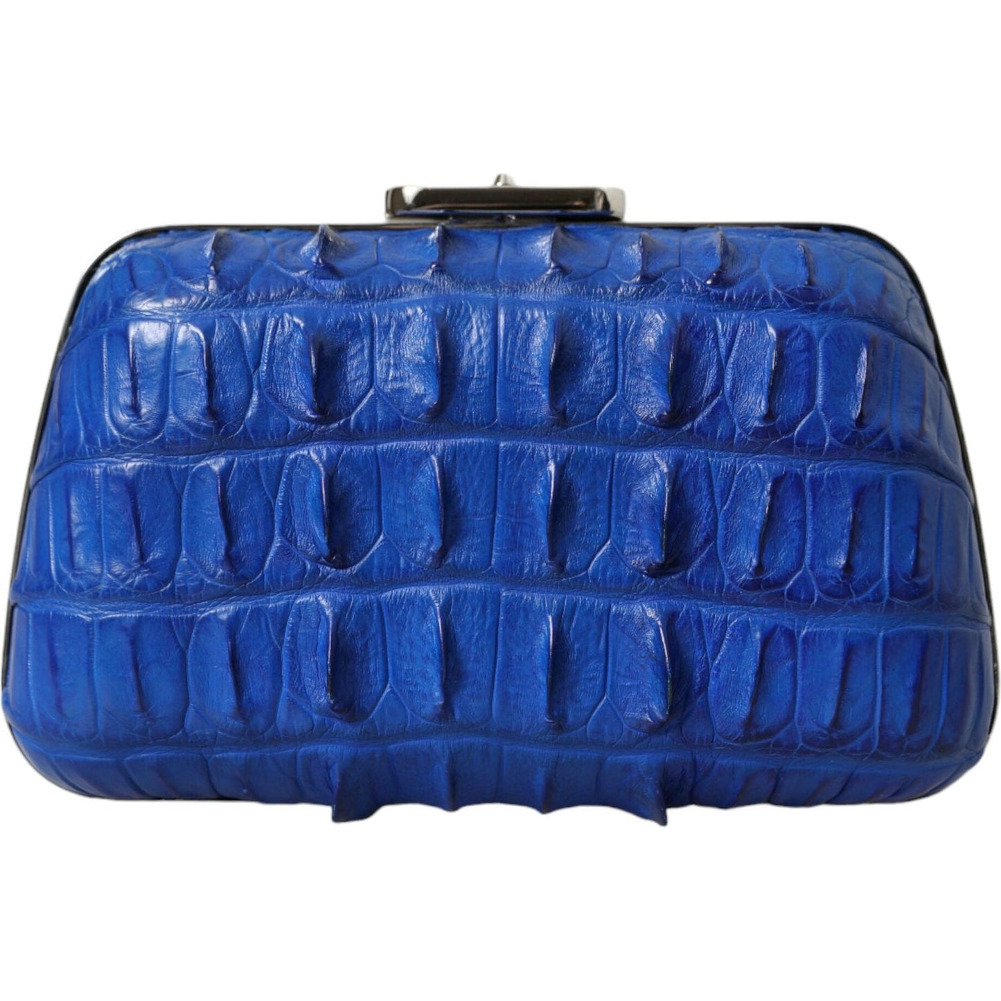 Balenciaga Blue Exotic Skin Leather Shoulder Crossbody Box Clutch Bag BAG1175