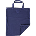 Prada Blue Jersey Fabric Logo Shoulder Shopping Tote Shopping Bag BAG1191