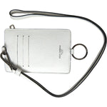 Dolce & Gabbana White Calf Leather Lanyard Logo Card Holder Wallet SMY101288