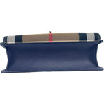 Burberry Macken Small Regency Blue House Check Leather Crossbody Bag 84417