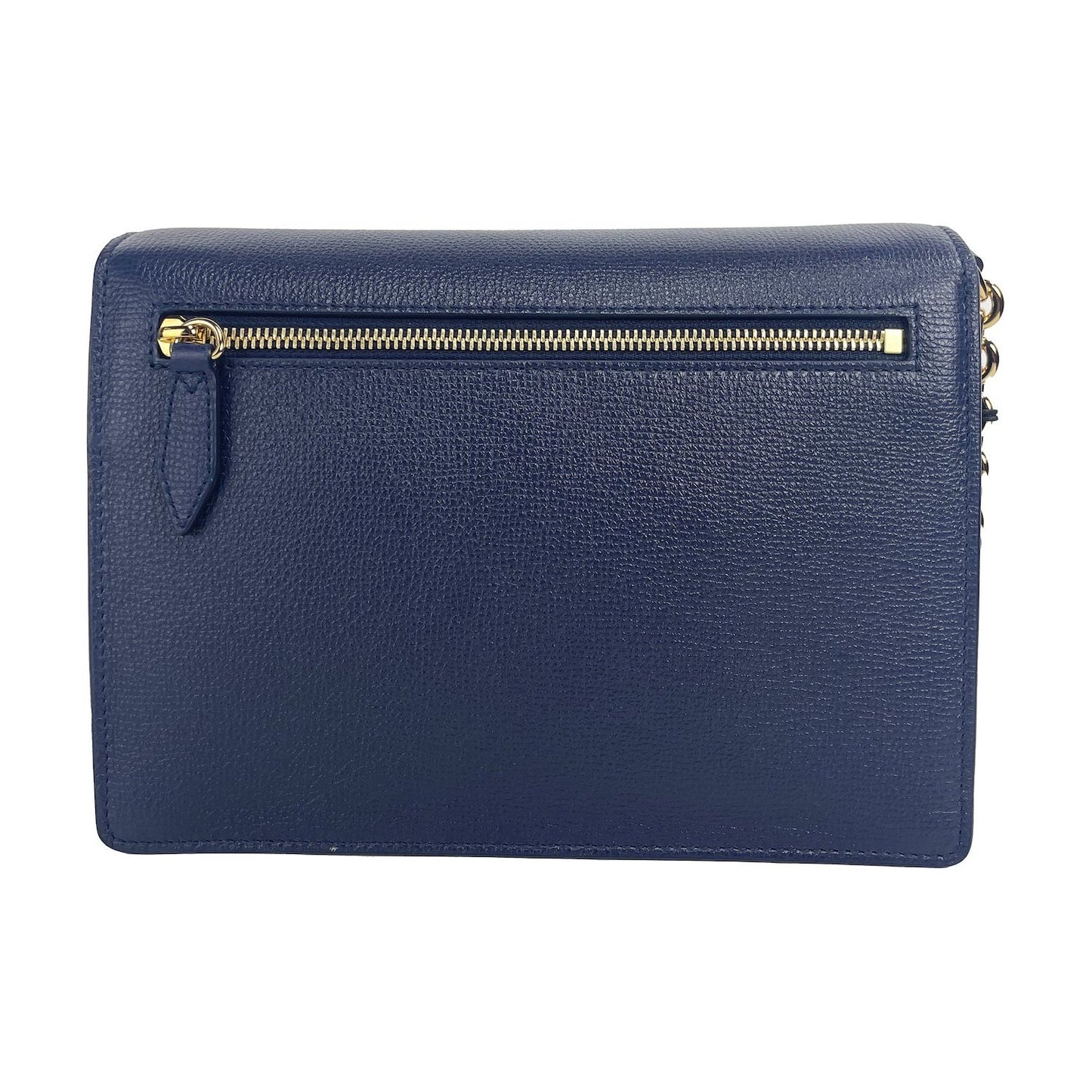 Burberry Macken Small Regency Blue House Check Leather Crossbody Bag 84417