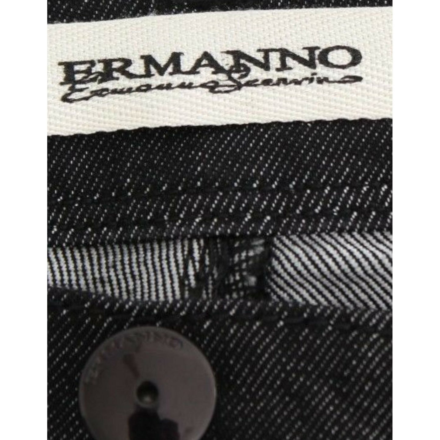 Ermanno Scervino Black Slim Jeans Denim Pants Skinny Leg Stretch SIG12451-1