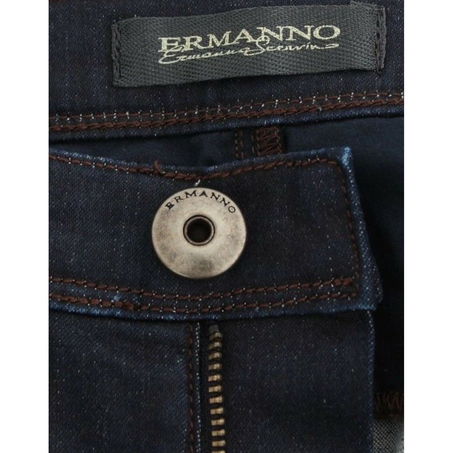 Ermanno Scervino Blue Slim Jeans Denim Pants Skinny Leg Stretch SIG12471-1