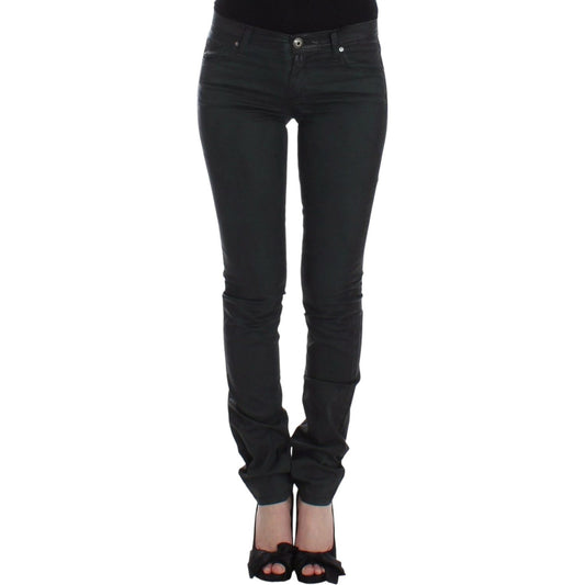 Ermanno Scervino Green Slim Jeans Denim Pants Straight Leg Stretch