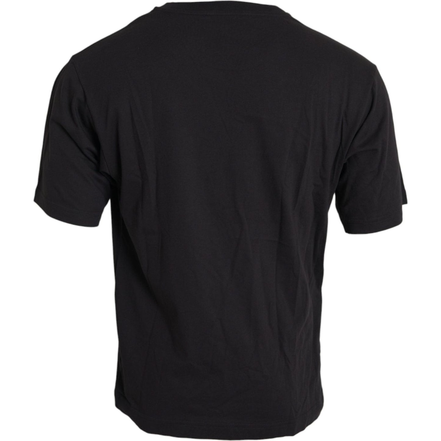 Dolce & Gabbana Black Printed Pocket Cotton Crewneck T-shirt TSH851894-44