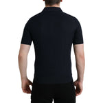 Dolce & Gabbana Dark Blue Collared Short Sleeve Polo T-shirt TSH84599-44