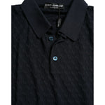 Dolce & Gabbana Dark Blue Collared Short Sleeve Polo T-shirt TSH84599-44