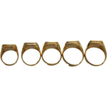 Dolce & Gabbana Gold Brass ROYAL Enamel Set of 5 Ring SMY101388