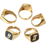 Dolce & Gabbana Gold Brass ROYAL Enamel Set of 5 Ring SMY101388