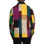 Dolce & Gabbana Multicolor Patchwork Cotton Collared Jacket JKT3841-48