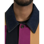Dolce & Gabbana Multicolor Patchwork Cotton Collared Jacket JKT3841-48