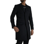 Dolce & Gabbana Black Single Breasted Trench Coat Jacket JKT3858-46