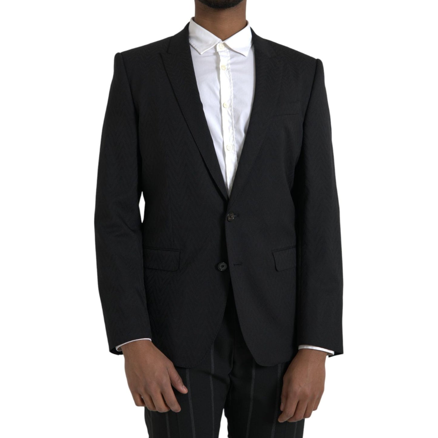 Dolce & Gabbana Black MARTINI Slim Fit Jacket Coat Blazer JKT4057-48