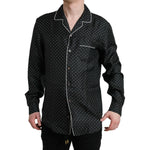Dolce & Gabbana Black Polka Dot Silk Long Sleeve Shirt TSH84694-40