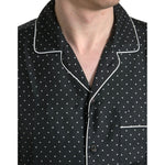 Dolce & Gabbana Black Polka Dot Silk Long Sleeve Shirt TSH84694-40
