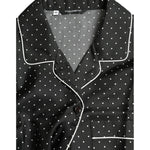 Dolce & Gabbana Black Polka Dot Silk Long Sleeve Shirt TSH84694-40