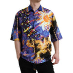 Dolce & Gabbana Multicolor Luminarie Print Cotton Casual Shirt TSH84696-45